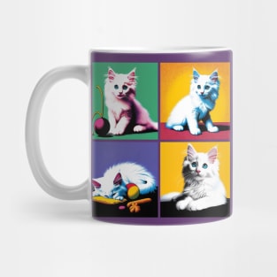 Turkish Angora Pop Art - Cute Kitties Mug